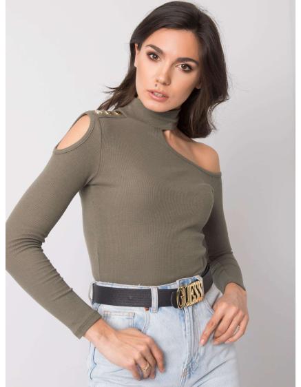 Levně Dámská halenka Aubrey OCH BELLA khaki