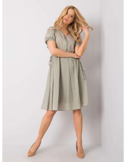 Levně Dámské šaty Kaia RUE PARIS khaki