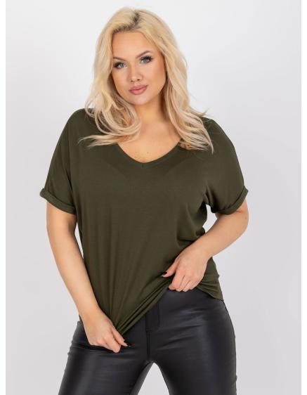 Dámská halenka plus size DINA khaki