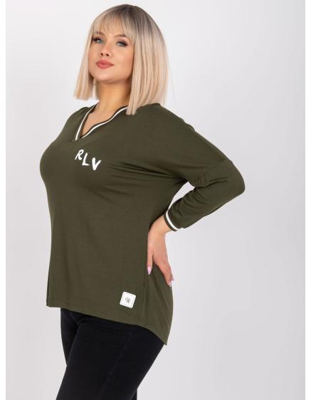 Dámská halenka volná plus size MATIANNA khaki