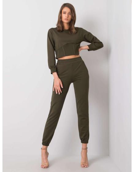 Levně Dámská souprava Odille RUE PARIS khaki