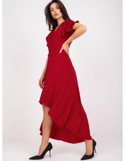 Dámské šaty s výstřihem ABRA červené