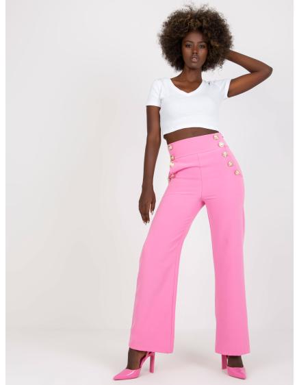 Dámské kalhoty s kapsami PICKA světle růžové