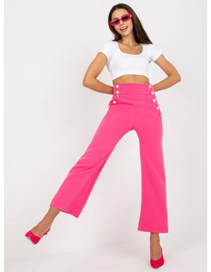 Dámské kalhoty s vysokým pasem TRIDA růžové