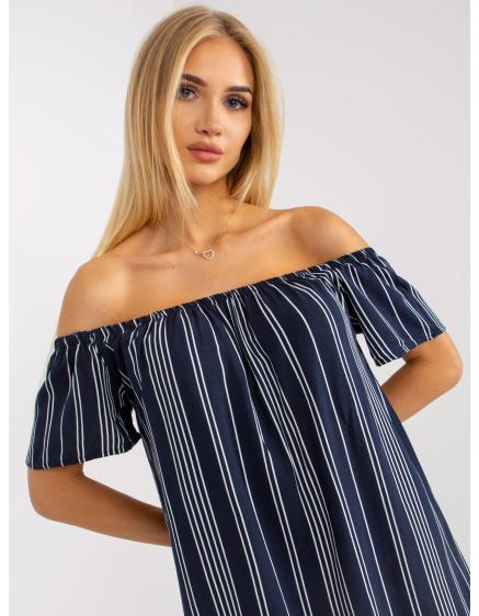 Levně Dámské šaty pruhované FRESH MADE námořnicky modré
