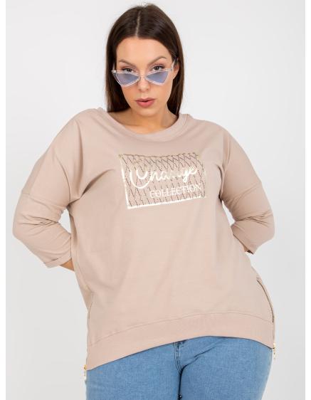Dámská halenka plus size JAIME béžová Dámská halenka plus size JAIME béžová
