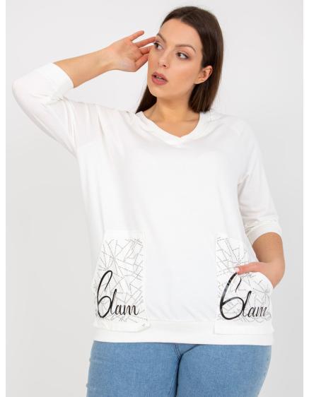 Dámská halenka plus size ROMANA bílá Dámská halenka plus size ROMANA bílá