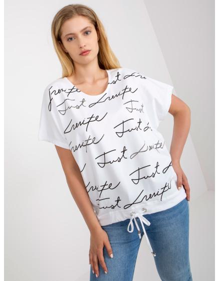 Dámské tričko bavlněné plus size FRRE bílé