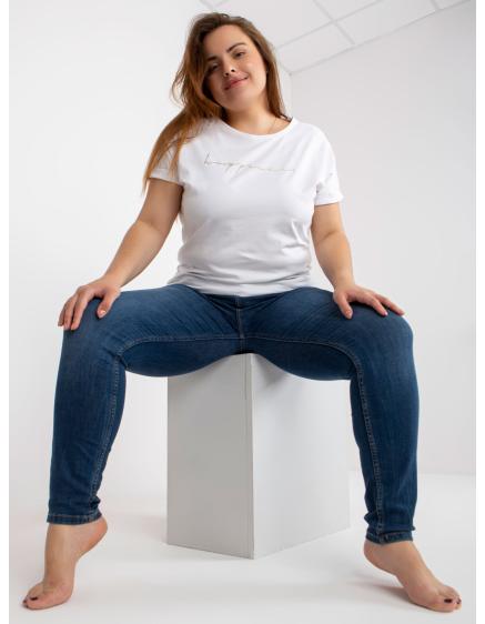 Dámské tričko plus size s potiskem LIMA bílé