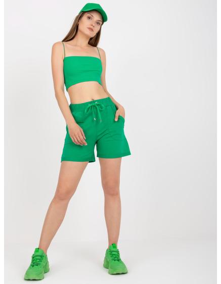 Dámské šortky s vysokým pasem HADASSA zelené