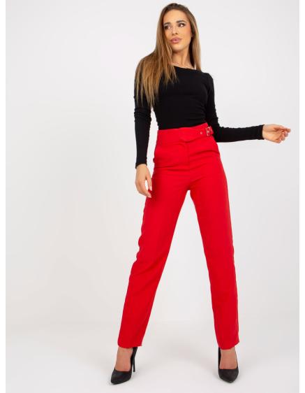 Dámské kalhoty s kapsami CARINA červené