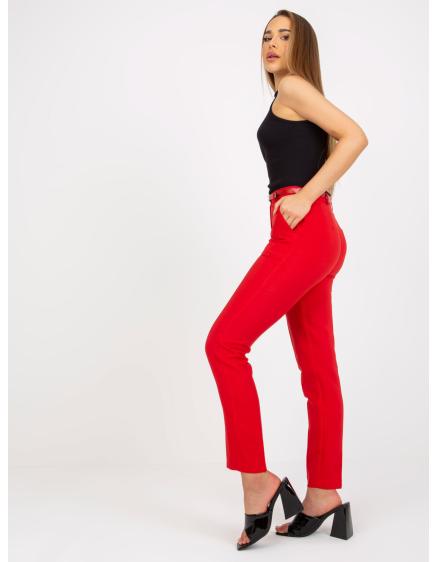 Dámské kalhoty s páskem DORINE červené