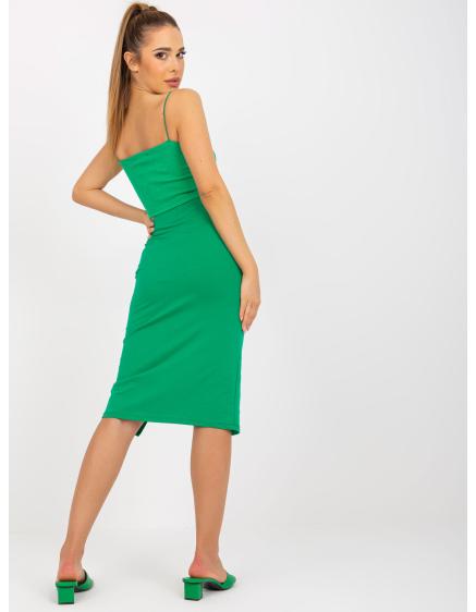 Dámská sukně basic s rozparkem VREA zelená