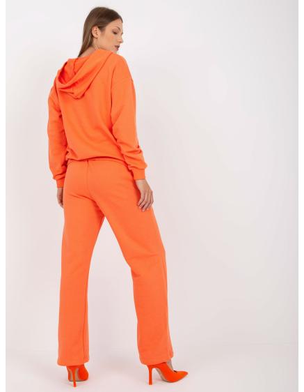 Dámská souprava tepláková s širokými kalhotami CARLIE oranžová