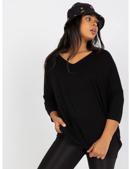 Dámská halenka plus size s 3/4 rukávy CYRIA černá