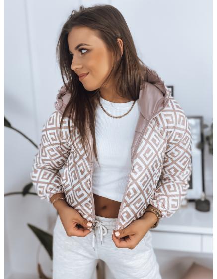 Dámská bunda oboustranná prošívaná HERMES růžová