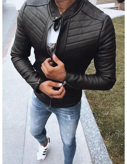 Pánská bunda koženková SANDER černá Pánská bunda koženková SANDER černá