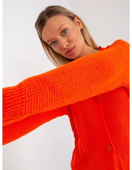 Dámský svetr oversize RUE PARIS oranžový
