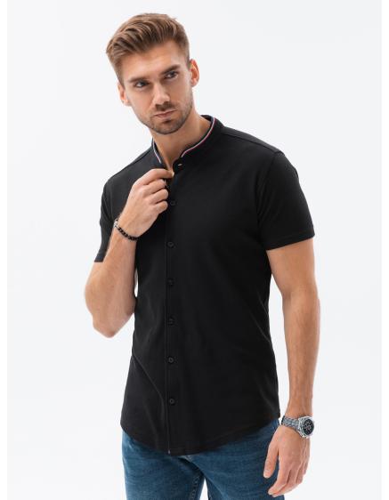 Pánská košile s krátkým rukávem GIDEON černá