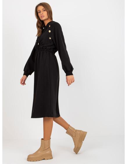 Dámské šaty s kapucí SHEA černé