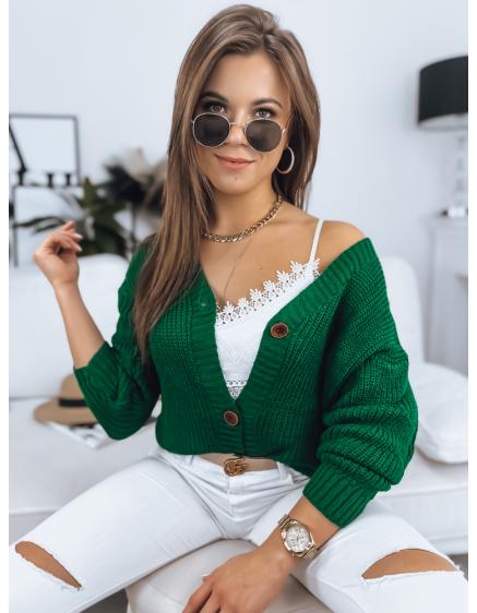 Levně Dámský svetr MINSTRAL zelený