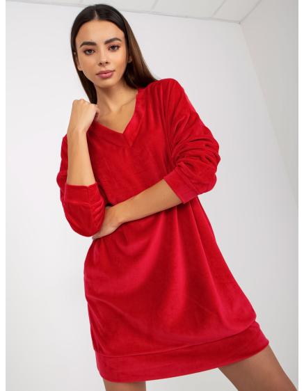 Dámské šaty s dlouhými rukávy ANTONIE červené