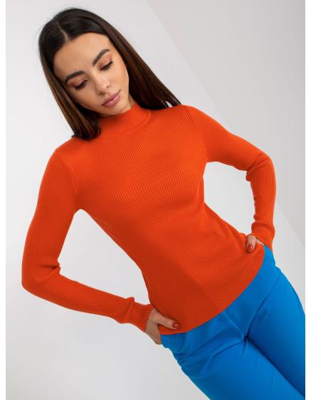 Dámský svetr s rolákem ANETA oranžový