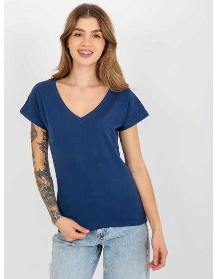 Dámské tričko s výstřihem do V SARAI námořnicky modré