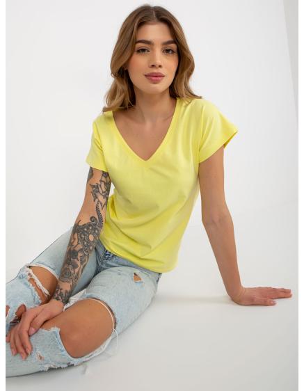 Dámské tričko s výstřihem do V IZZIE světle žluté