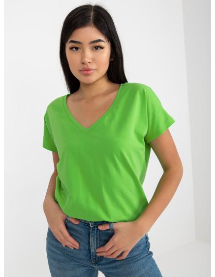 Dámské tričko s výstřihem do V EMORY světle zelené