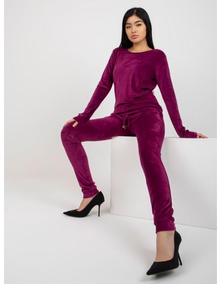 Dámský komplet s kalhotami Clarisa RUE PARIS fialový