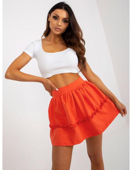 Dámská sukně mini tepláková KAIRI oranžová