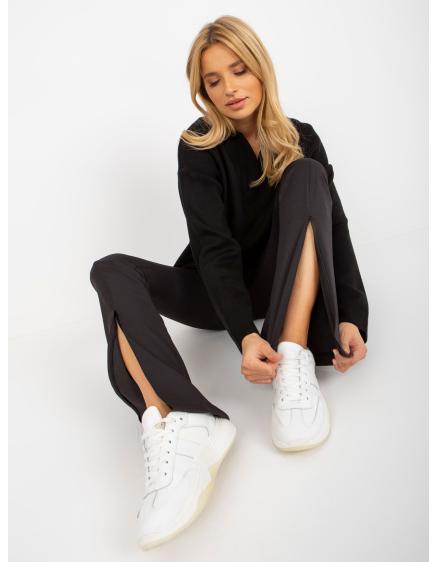 Levně Dámské legíny s rozparky SAIGE černé