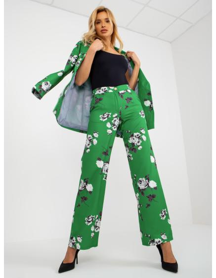 Dámské kalhoty široké DAPHNE zelené