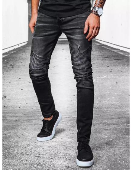 Pánské džínové kalhoty REBA tmavě šedé