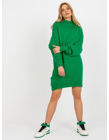Dámské šaty s rolákem BEA zelené