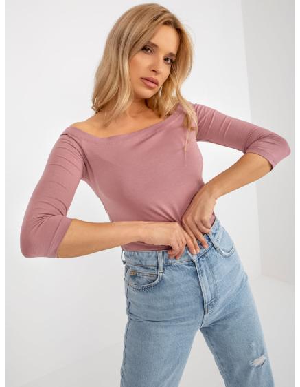 Levně Dámská halenka puntíkovaná BASIC FEEL GOOD růžová