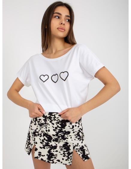 Dámské tričko s potiskem Amor RUE PARIS černobílé