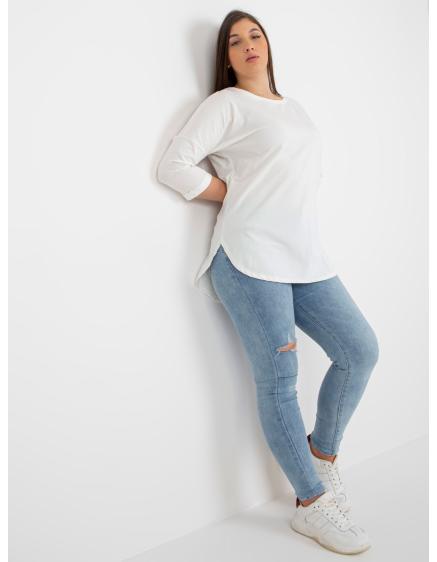 Dámská halenka plus size basic ADELA ecru