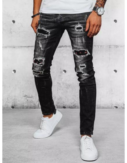 Levně Pánské kalhoty džínové Y6 šedé