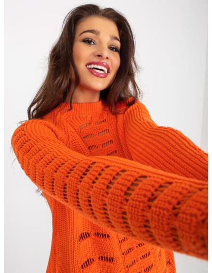 Dámský svetr nadměrné velikosti KUNI oranžový
