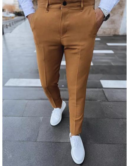 Levně Pánské kalhoty chinos LIMA hnědé